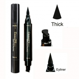 Marka Oczu Liniowej Ciecz Makeup Makijaż Wodoodporny Eyeliner Pencil Wodoodporna Czarny Podwójnie zakończony Ołówek