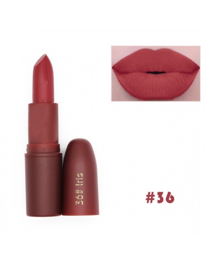 Hot Sexy Czerwone Usta Matte Velvet Pomadka Ołówek Kosmetyczne Długotrwałe Lip Tint Pigment Makijaż Nago Brązowy Lipstick Matte 