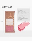 O. DWA. O 4 Kolory Wyróżnienia Powder Blush Brush Paleta 3D Twarzy Contour Wyróżnienia Cieniowanie Powder Twarzy Make up