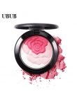 UBUB Rose Flower Pieczone Róż Palette Słodkie Urocze Policzek 3 Kolory Mineral Blush Twarzy Fundacja Contour Makijaż Krem Proszk