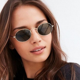 2018 Owalne Kobiet Okularów Przeciwsłonecznych Mężczyzna Okulary Pani Luksusowe Retro Metalowe Okulary Zabytkowe Lustro UV400 oc