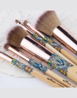 Nowy Makijaż Szczotki 12 sztuk Zestaw Bambusa Make Up Brush Miękki Syntetyczny Kolekcja Zestaw z Proszku Konturu Cień Do Powiek 