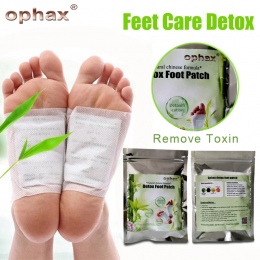 OPHAX Ciała Toksyn Stóp Odchudzanie Poprawki Chiński Lek Poprawia Sen Detox Foot Patch (5 Pairs Łaty + 10 sztuk klejów)