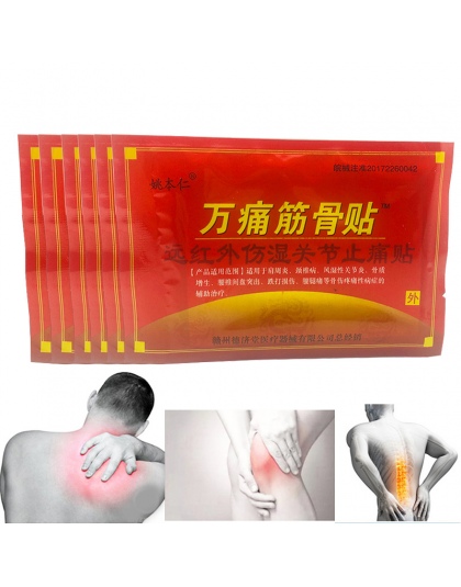 80 sztuk/10 torby Chiński Medyczne Tynk Stóp Mięśni Ból Pleców Ból Szyi Arthralgia Leczenie Reumatoidalnego Zapalenia Stawów Reu