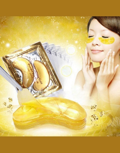 20 sztuk = 10 paczek Złota Eye Mask Kryształ Collagen Eye Mask Cienie Anti-Opuchliznę Krem Kwas Hialuronowy obturatory Złoty Mas