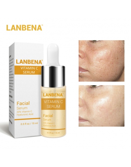 Lanbena Witamina C Whitening Serum Kwas Hialuronowy Krem Do Twarzy ślimak Usuwania Plamka Plamki Znikną Ciemne Plamy Anti Aging