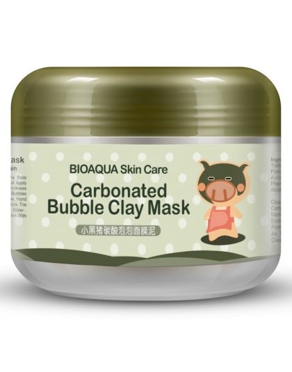 BIOAQUA Kawaii Czarna Świnia Gazowany Bubble Gliny Twarzy Maska Twarzy Maskę Czyszczenia Wybielanie Skóry Nawilżający Anti Aging