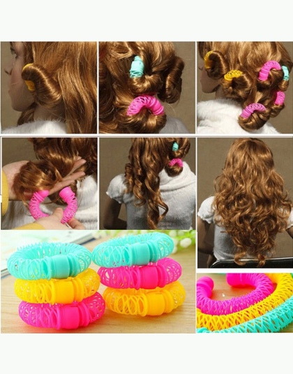8 sztuk Nowy Magia Włosów Pączki Stylizacja Włosów Roller Hairdress Magia Bendy Lokówki Spiralne Loki DIY Narzędzie dla Kobiety 