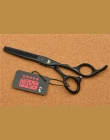 6.0 ''Japonia Kasho 440C Czarny Kolor Nożyczki Fryzjerskie Nożyczki Nożyce Do Cięcia Degażówki Profesjonalne Ludzkich Włosów H10