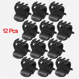 JEYL 12 sztuk Czarne Plastikowe Mini Szpilka 6 Pazury Włosów Klip Clamp dla Pań