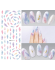 Rocooart DS255 DIY Przenieś Nails Art Naklejki Kolorowe Fioletowy Fantacy Kwiaty Paznokci Naklejki Okłady Folia Naklejka manicur