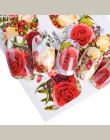 Pełne Urody 1 sztuk Nail Sticker Opcjonalnie Kwiat Kolorowe Flower Rose Valentine Wody Pełne Okłady Nail Art Kalkomanie Charms P