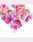Pełne Urody 1 sztuk Nail Sticker Opcjonalnie Kwiat Kolorowe Flower Rose Valentine Wody Pełne Okłady Nail Art Kalkomanie Charms P