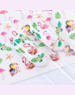 1 sztuk Flamingo Okłady Paznokci Naklejki Wodne Kalkomanie Cute Animals Królik Sowa Flory Dekoracji Klej Manicure Watermark BEST