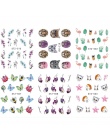 1 SZTUK Moda Harajuku Retro Zwierząt Kot Flora Flower Woda Transferu naklejki Nail Art Naklejka Naklejka Manicure Suwak Podpowie