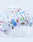 40 sztuk Paznokci Naklejki Wodne Kalkomanie Butterfly Floral Zwierząt Czarny Biały Geometria Suwak Manicure Nail Art Decoration 