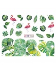 12 Projekty Wodne Kalkomanie Suwak Lato Dżungli Flamingo Papuga Flora Watermark Nail Sticker Decoration Okłady Manicure BEBN865-