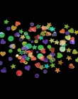 1 sztuk Płatki Mix Gwiazda Księżyc Serce Okrągły Symfonia AB Nail Glitter Cekiny Pigmentu Manicure Nail Art Decor Proszek Hologr