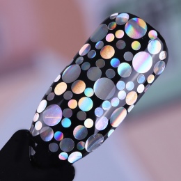 Mieszany Rozmiar Paznokci Glitter Paillette Holograficzna Srebrny Flakies Kolorowe Okrągłe Romb Nail Cekiny Manicure Nail Art De