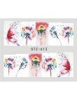 1 arkusz Nail Sticker Woda Transfery Naklejki Mieszane Kwiaty Kolorowe Wzory Naklejka DIY Nail Art Folia Porady Wzornik SASTZ608