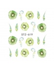 1 arkusz Nail Sticker Woda Transfery Naklejki Mieszane Kwiaty Kolorowe Wzory Naklejka DIY Nail Art Folia Porady Wzornik SASTZ608