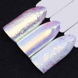 URODZONY DOŚĆ Chameleon Neon Nail Glitter Lustro Opalizujący Paznokci Cekiny AB Kolor Chrom Nail Art Pigmentu Proszek do Żel UV 