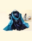 Nowy Projekt Luksusowe Marka Solidna silk Lato Szalik Gradientu Dip dye Kobiety Muslim Hidżab Szal Długi Miękka Wrap