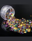 1 Box Błyszczące Okrągłe Ultracienkich Cekinami Kolorowe Nail Art Glitter porady Żele 3D Dekoracji Paznokci Manicure DIY Akcesor