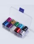 1 Box Folia Holograficzna Paznokci Zestaw 2.5*100 cm Przezroczysty AB Kolor Transferu Naklejka Manicure Nail Art Kalkomanie