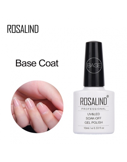 Rosalind 10 ml Długotrwałe Odwadniacz UV Bazowy Błyszczące Uszczelniacz Zestaw Do Manicure Soak Off Top Baza Nail Primer żel lak