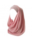 Wysoka Jakość Pearl Bańka Szyfonowa Muzułmaninem Hidżab Chustki na szyję Szalik Szal Okład Głowy Zwykły Jednolity Kolor