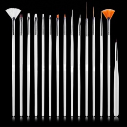 15 sztuk Profesjonalny Żel UV Nail Art Brush Set Akryl Nail Design Polski Malowanie Rysowanie Pen Doskonały Manicure Nail Narzęd