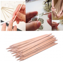 Nowy 20 sztuk/zestaw Pomarańczowy Kobiety Lady Pokój Koniec Nail Art Drewno Stick Cuticle Pusher Remover Pedicure Manicure Narzę