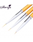 Monja 3 sztuk 5/7/11mm Nail Art Złoty Metal Francuski Paski Linie Kwiat Malarstwo Rysunek Liner brush Pen Manicure Narzędzia