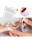 15 sztuk Biały Paznokci Szczotka Malarstwo Pen Narzędzie do Projektowania Zestaw Nail Art UV żel do paznokci na DIY Salon Manicu