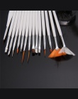15 sztuk Biały Paznokci Szczotka Malarstwo Pen Narzędzie do Projektowania Zestaw Nail Art UV żel do paznokci na DIY Salon Manicu