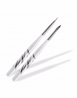 Biutee 8 sztuk Profesjonalne Zebra UV Gel Pen Brush Nail Art Acrylic 8 Rozmiar Flat Brush Pen Rozsianych Rysunek Farby narzędzie