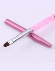 NICOLE PAMIĘTNIK 1 Pc Żel UV Nail Art Brush Pen Z Kapelusza Różowy NR 6 Żel UV Nail Art Manicure narzędzie