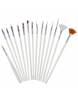 15 sztuk/zestaw Różowy/Biały Nail Art Narzędzia Pędzle Zestaw Rysunek Paint Brush Set Paznokci Nail Art Brush Narzędzia Wiertła 