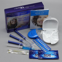 Wybielanie zębów Zestaw Z 4 Żel 2 Paski 1 Światła 1 Box Zębów Wybielacza Bleach Bright White 3D Higiena Jamy Ustnej opieka stoma