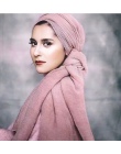 Najnowszy Bubble Zwykły Bawełniany szalik wrap hidżab Muzułmaninem Hijabs hot projektu Zimy Ciepły Fala Pomarszczony szalik/szal