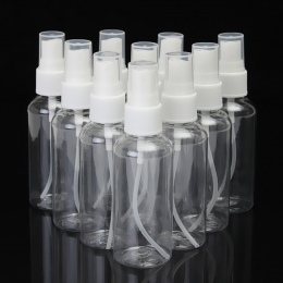 10 sztuk 60 ml Jasne Plastikowe Przenośne Pompy Spray Butelki Puste Butelki Perfum Nadającego się Mgły Rozpylacz Perfum Akcesori