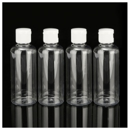 HTHL-4 x 100 ml Butelki Plastikowe Jasne Odwróć Podróż Szampon Balsam Pojemnik Kosmetyczny