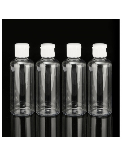 HTHL-4 x 100 ml Butelki Plastikowe Jasne Odwróć Podróż Szampon Balsam Pojemnik Kosmetyczny