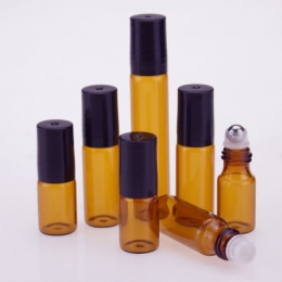 20 sztuk/partia 3 ML 5 ML 10 ML butelki szklane na rolki dla olejków eterycznych, do ponownego napełnienia perfumy pojemniki z p
