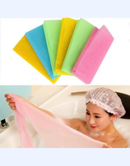 Gorący Złuszczający Nylonu Wanna Prysznic Ciała Czyszczenie Mycie Szorowanie Cloth Ręcznik Gąbki i Płuczek