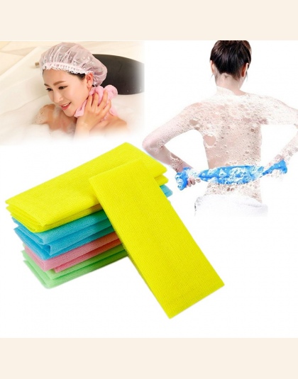 Nowy 1 sztuk Nylon Złuszczający Wanna Prysznic Ciała Mycie Czyszczenie Szorowania Ręcznik Płuczki Losowy Kolor Ciała Czyszczenia