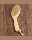 Masażu Bath Shower Powrót Spa Scrubber Szczotka Ciała Naturalnego Włosia Pędzle Skóra Sucha Złuszczanie Drewniane Szczotki