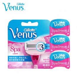 Oryginalne Gillette Venus Breeze Ostrze Maszynki Do Golenia Dla Kobiet Różowy Panie Serii usuwanie Włosów Dla Dziewczynek