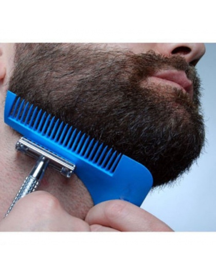 Nowy Gorący Mężczyzna Przydatne Pro Beard Golenia Kształtowanie Narzędzia Grzebień dla Doskonałe Linie Symetria profesjonalne Li